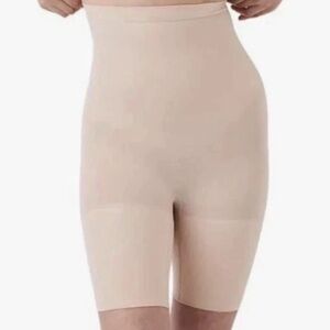Spanx HIGHER POWER SHORT XL NEW NIP Waisted Women's Shapewear Soft Nude